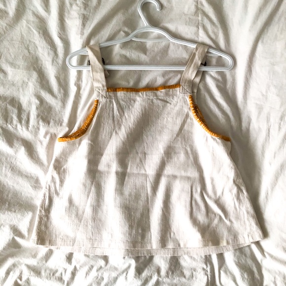 CREAM EMBROIDERED TANK - Picture 6 of 6